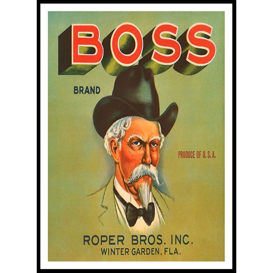 Boss, A New Print Of a Vintage Label