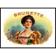 Brunette, A New Print Of a Vintage Label