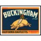 Buckingham, A New Print Of a Vintage Label