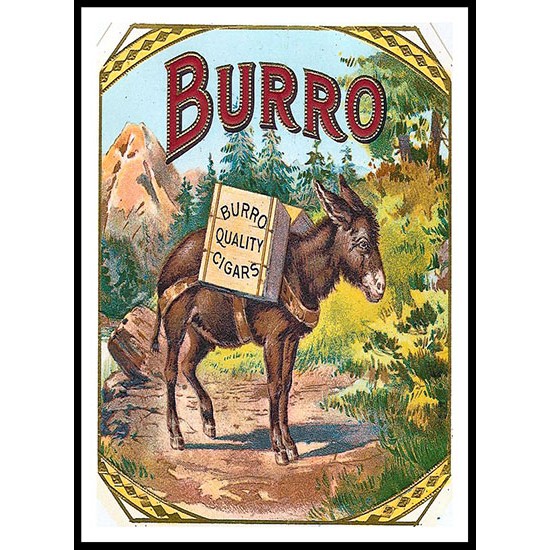 Burro, A New Print Of a Vintage Label