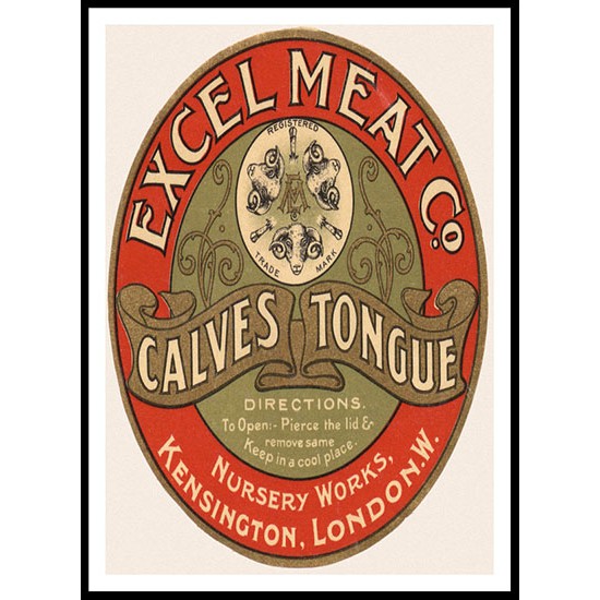 Calves Tongues, A New Print Of a Vintage Label