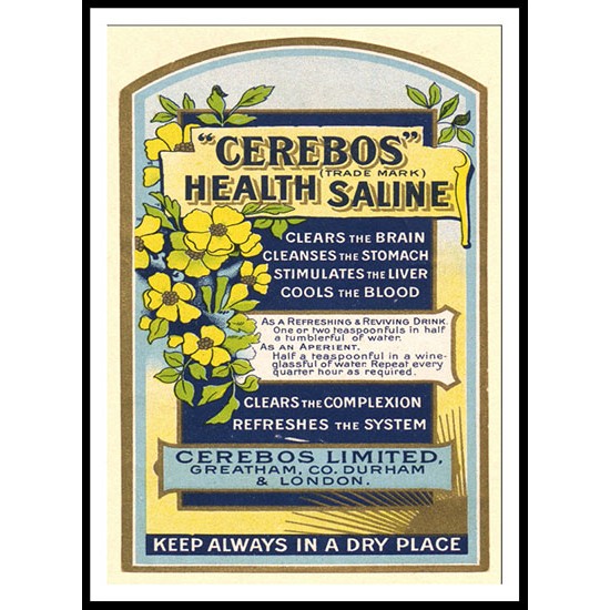 Cerebos, A New Print Of a Vintage Label