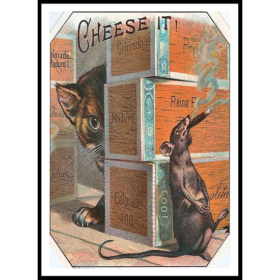 Cheese It, A New Print Of a Vintage Label