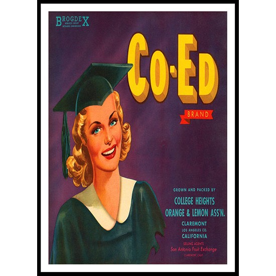 Co Ed, A New Print Of a Vintage Label