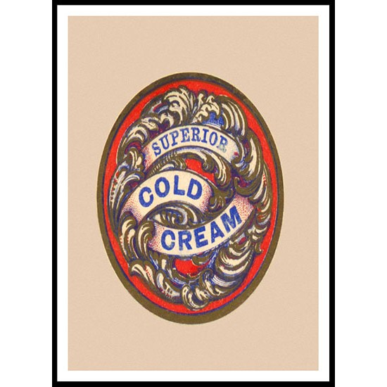 Cold Cream, A New Print Of a Vintage Label