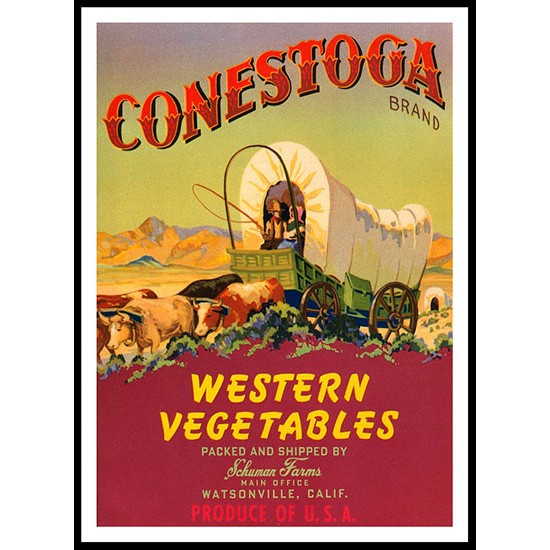 Conestoga, A New Print Of a Vintage Label