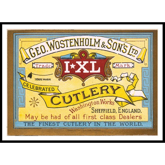 Cutlerylate 1800s, A New Print Of a Vintage Label