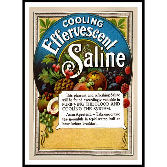 Effervescent Saline, A New Print Of a Vintage Label