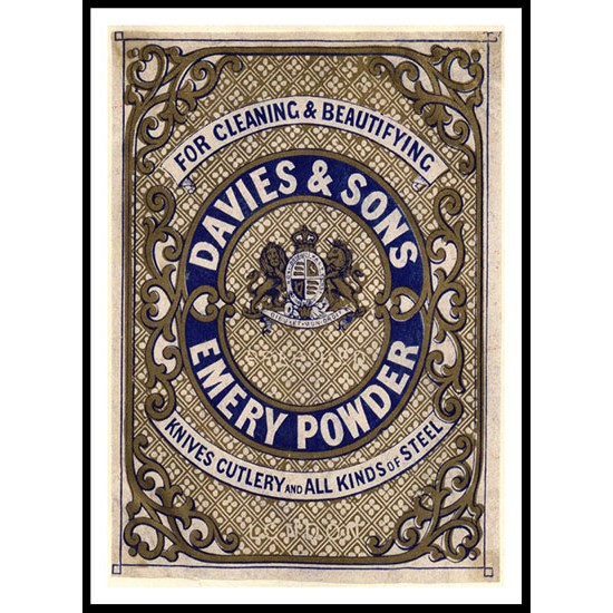 Emery Powderlate 1800s, A New Print Of a Vintage Label