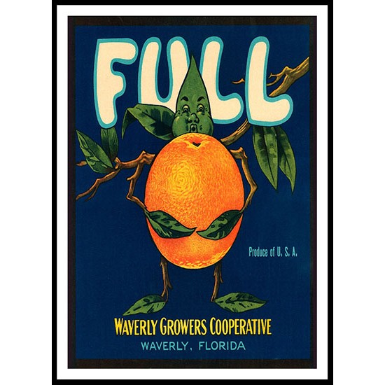 Full, A New Print Of a Vintage Label