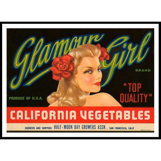 Glamour Girl, A New Print Of a Vintage Label