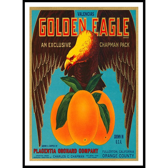 Golden Eagle, A New Print Of a Vintage Label