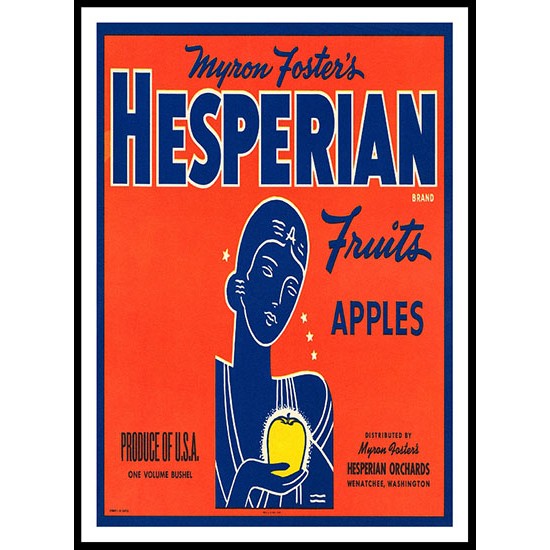 Hesperian, A New Print Of a Vintage Label