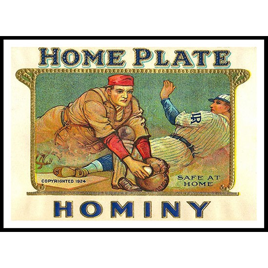 Home Plate, A New Print Of a Vintage Label