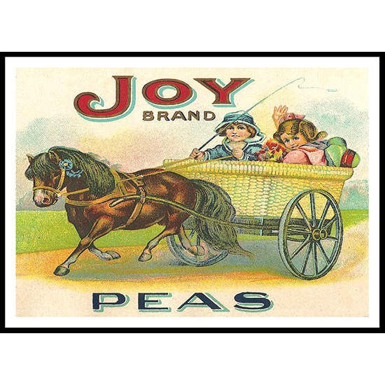 Joy Peas, A New Print Of a Vintage Label