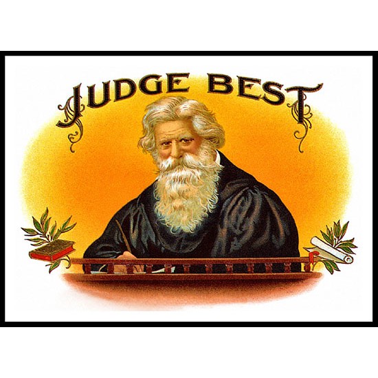 Judge Best, A New Print Of a Vintage Label