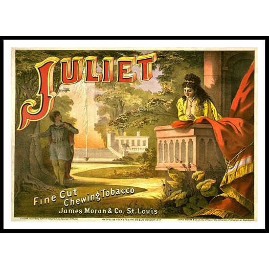 Juliet 1874, A New Print Of a Vintage Label