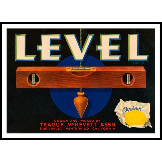 Level, A New Print Of a Vintage Label