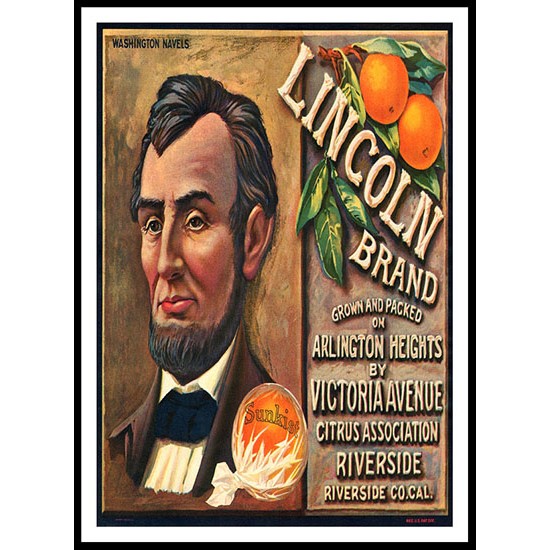 Lincoln, A New Print Of a Vintage Label