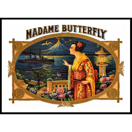 Madame Butterfly, A New Print Of a Vintage Label