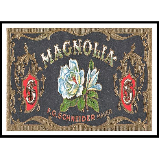 Magnolia, A New Print Of a Vintage Label