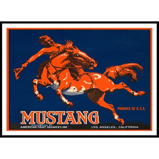 Mustang, A New Print Of a Vintage Label