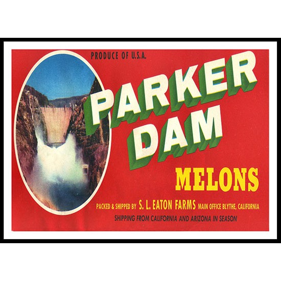 Parker Dam, A New Print Of a Vintage Label