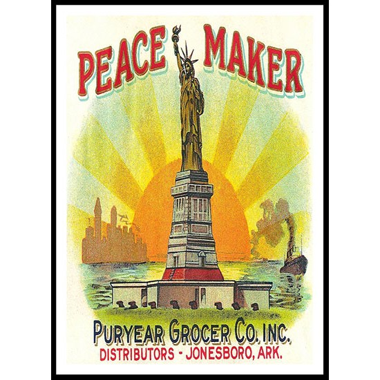 Peace Maker, A New Print Of a Vintage Label