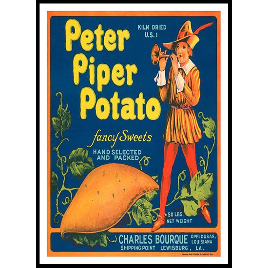 Peter Piper, A New Print Of a Vintage Label