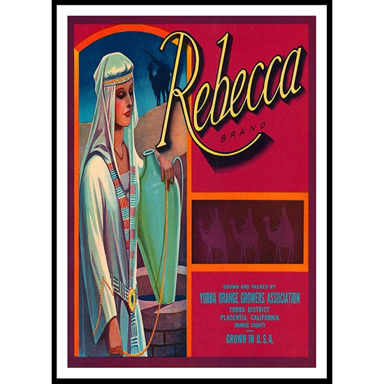 Rebecca, A New Print Of a Vintage Label