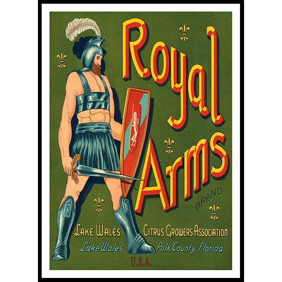 Royal Arms, A New Print Of a Vintage Label