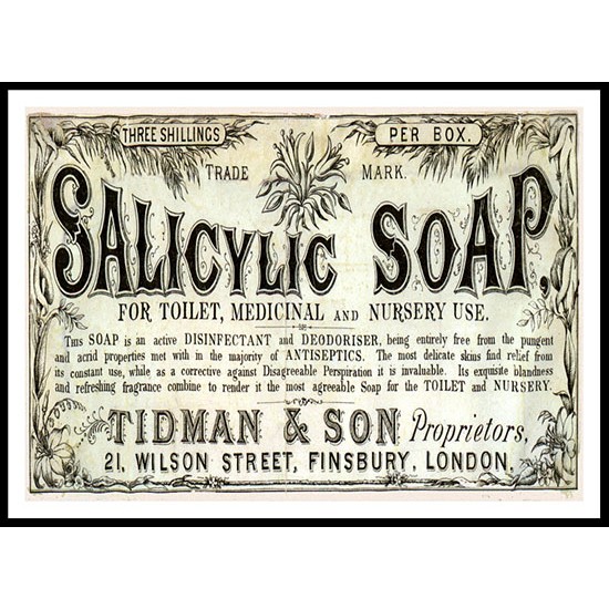 Salicylic Soap, A New Print Of a Vintage Label