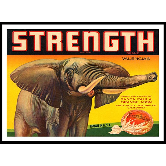 Strength, A New Print Of a Vintage Label