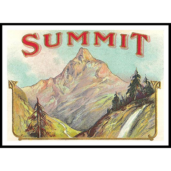 Summit, A New Print Of a Vintage Label