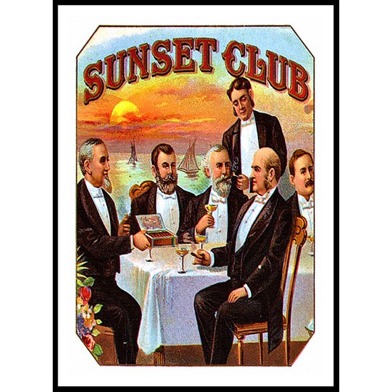 Sunset Club, A New Print Of a Vintage Label