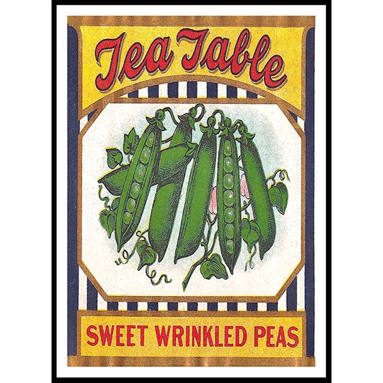 Tea Table 2, A New Print Of a Vintage Label