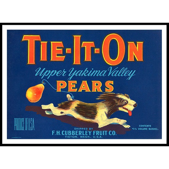 Tie It On, A New Print Of a Vintage Label