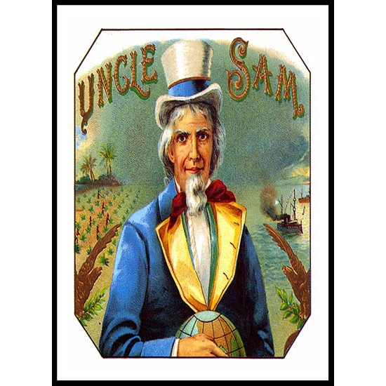 Uncle Sam, A New Print Of a Vintage Label