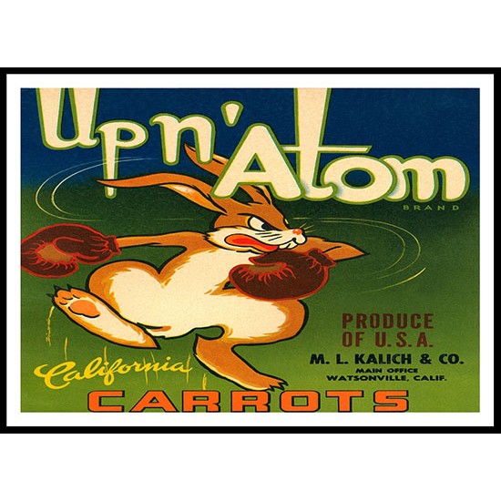 Up NAtom, A New Print Of a Vintage Label