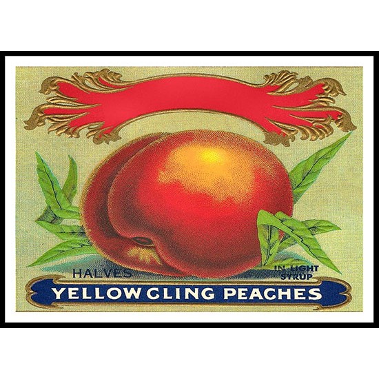 Yellow Cling, A New Print Of a Vintage Label