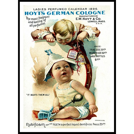 German Cologne, A New Print Of a Vintage Perfume Ad