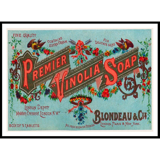 Premier Vinolia, A New Print Of a Vintage Perfume Ad