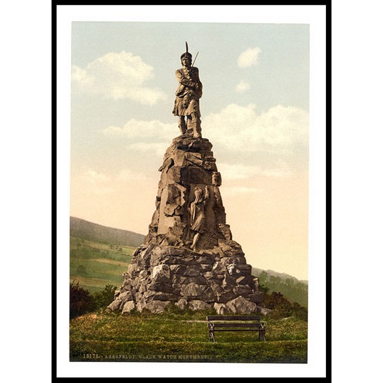 Aberfeldy The Black Watch Monument Scotland, A New Print Of A Vintage Scottish Photochrom