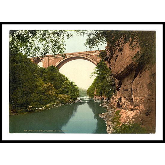 Ballochmyle Viaduct Mauchline, A New Print Of A Vintage Scottish Photochrom