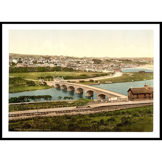 Banff General View Scotland, A New Print Of A Vintage Scottish Photochrom