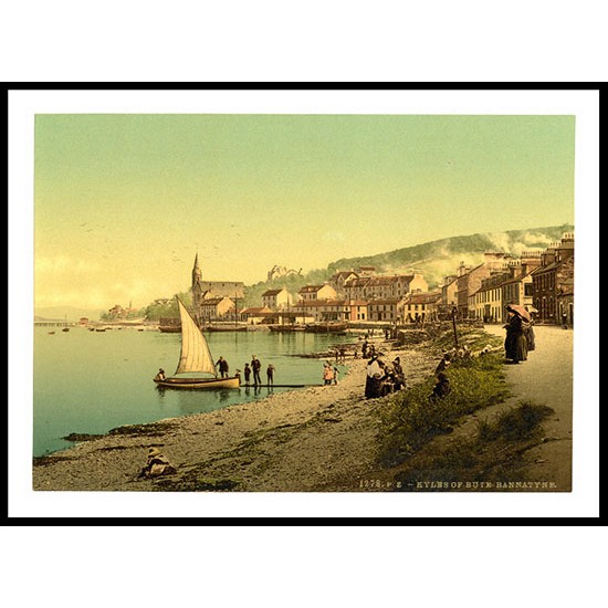 Bannatyne Kyles Of Bute Scotland, A New Print Of A Vintage Scottish Photochrom