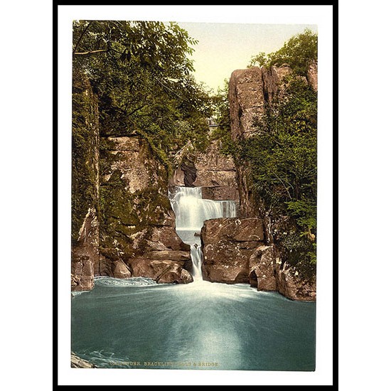 Bracklinn Falls Callander, A New Print Of A Vintage Scottish Photochrom