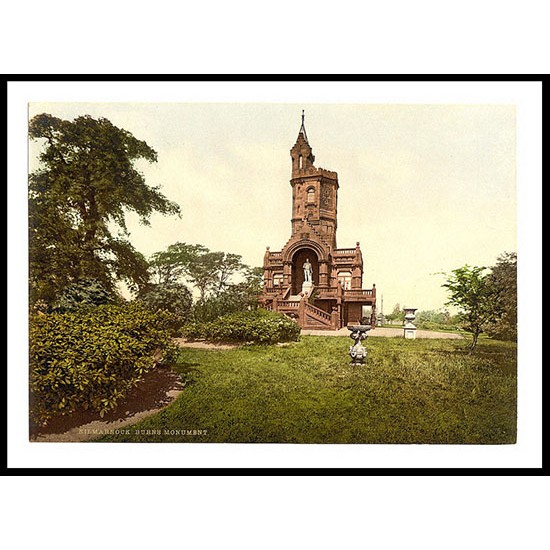 Burns Monument Kilmarnock, A New Print Of A Vintage Scottish Photochrom