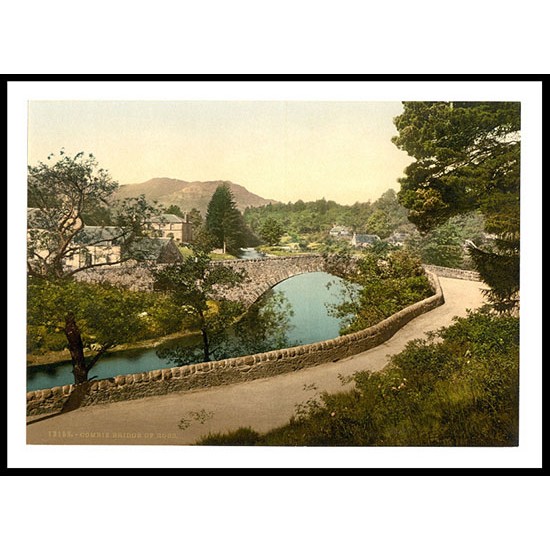 Comrie Bridgeof Ross Scotland, A New Print Of A Vintage Scottish Photochrom