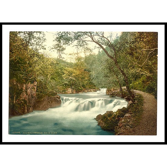 Dalmellington Ness Glen Scotland II, A New Print Of A Vintage Scottish Photochrom